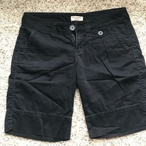Knee Length Black Shorts
